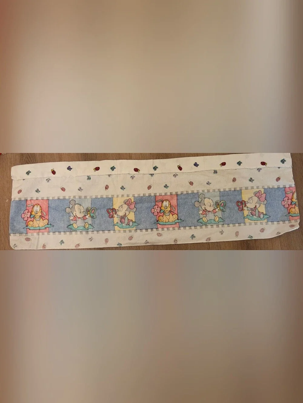 Vintage Disney Baby Mickey Minnie Pluto Handmade Nursery Window Valance 37
